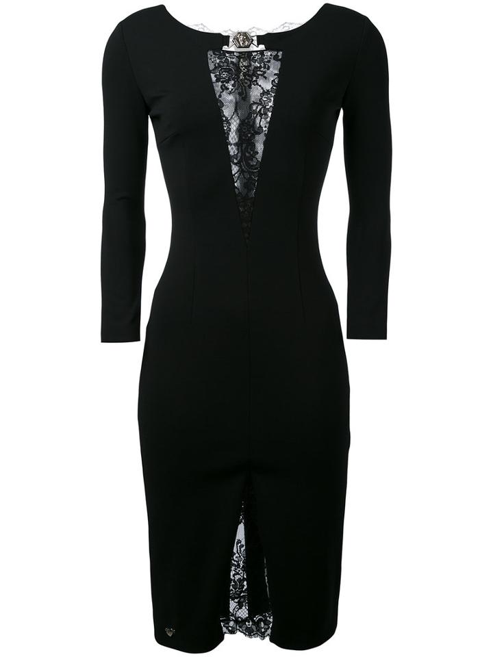 Philipp Plein - Long Island Dress - Women - Cotton/nylon/polyamide/viscose - L, Black, Cotton/nylon/polyamide/viscose