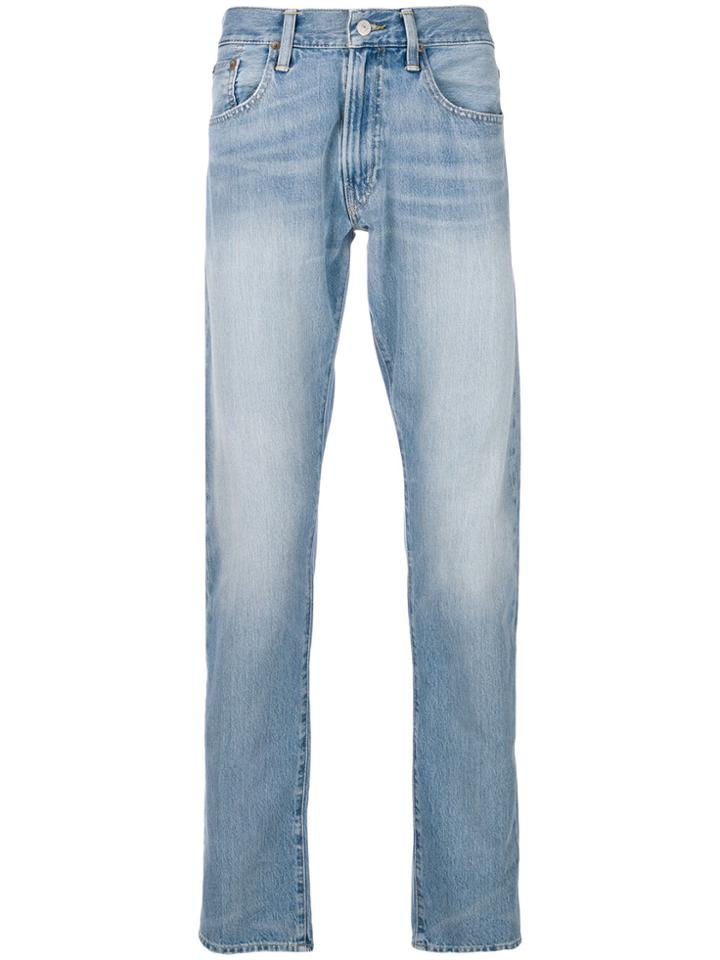 Polo Ralph Lauren Slim-fit Stone Wash Jeans - Blue