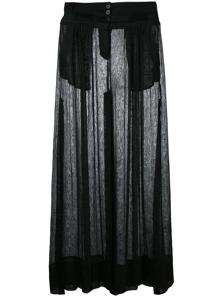 Ann Demeulemeester Geza Skirt, Women's, Size: 36, Black, Cotton/linen/flax