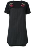 Andrea Bogosian Embroidered Shift Dress - Black