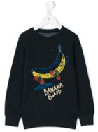 Bellerose Kids - Banana Board Print Sweatshirt - Kids - Cotton/polyester/viscose - 10 Yrs, Blue