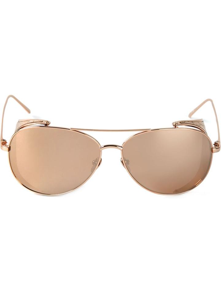 Linda Farrow '255' Aviator Sunglasses
