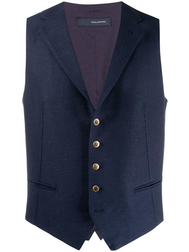 Tagliatore Knitted Waistcoat - Blue