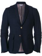 Thom Browne Articulated Solid Wool Flannel Sport Coat - Blue