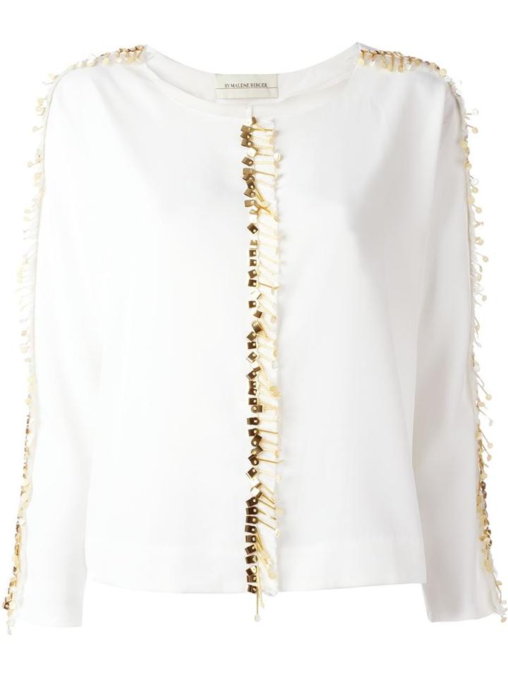 By Malene Birger Pin Trim Detail Long Sleeved Top