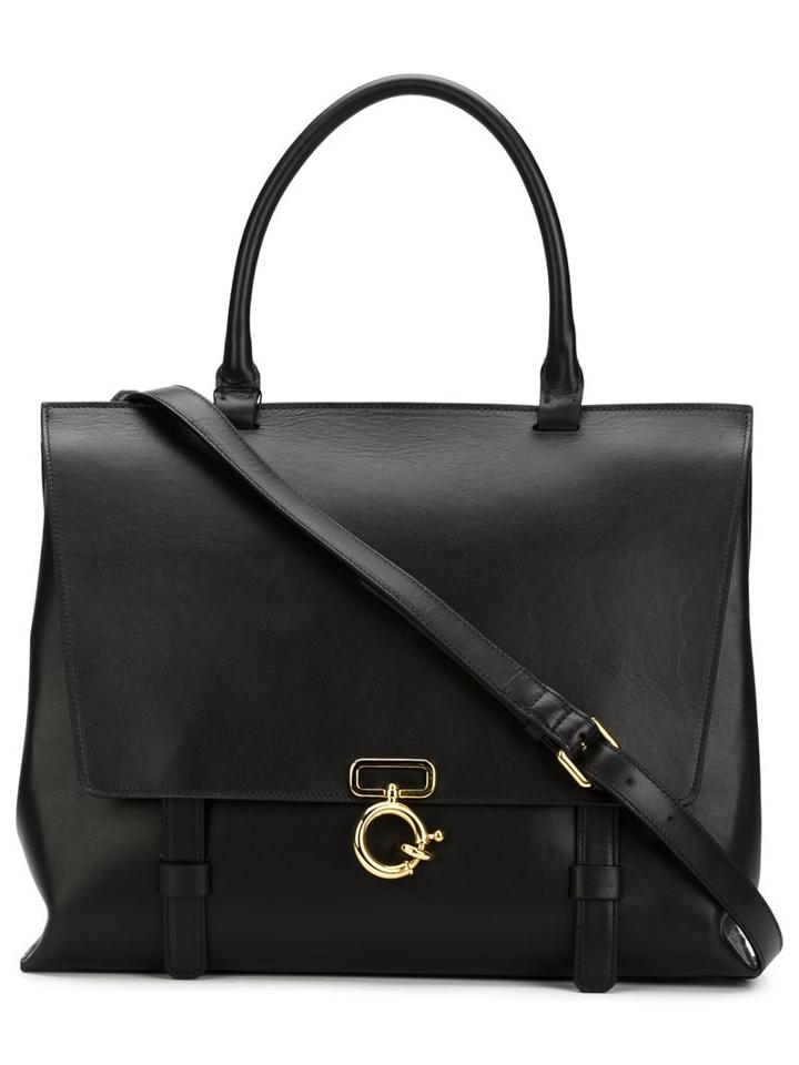 Derek Lam 10 Crosby 'ave A' Top Handle Satchel, Women's, Black, Calf Leather