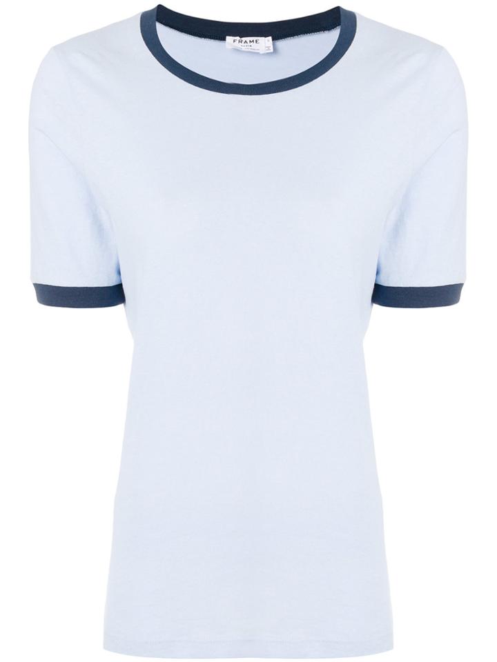Frame Denim Contrast Trim T-shirt - Blue