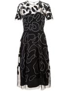 Carolina Herrera Sheer Animal Jacquard Dress - Black
