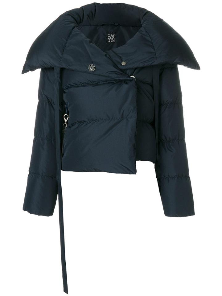 Bacon Wide Collar Padded Jacket - Blue