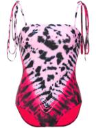 Proenza Schouler Tie Dye Bandeau Swimsuit - Pink