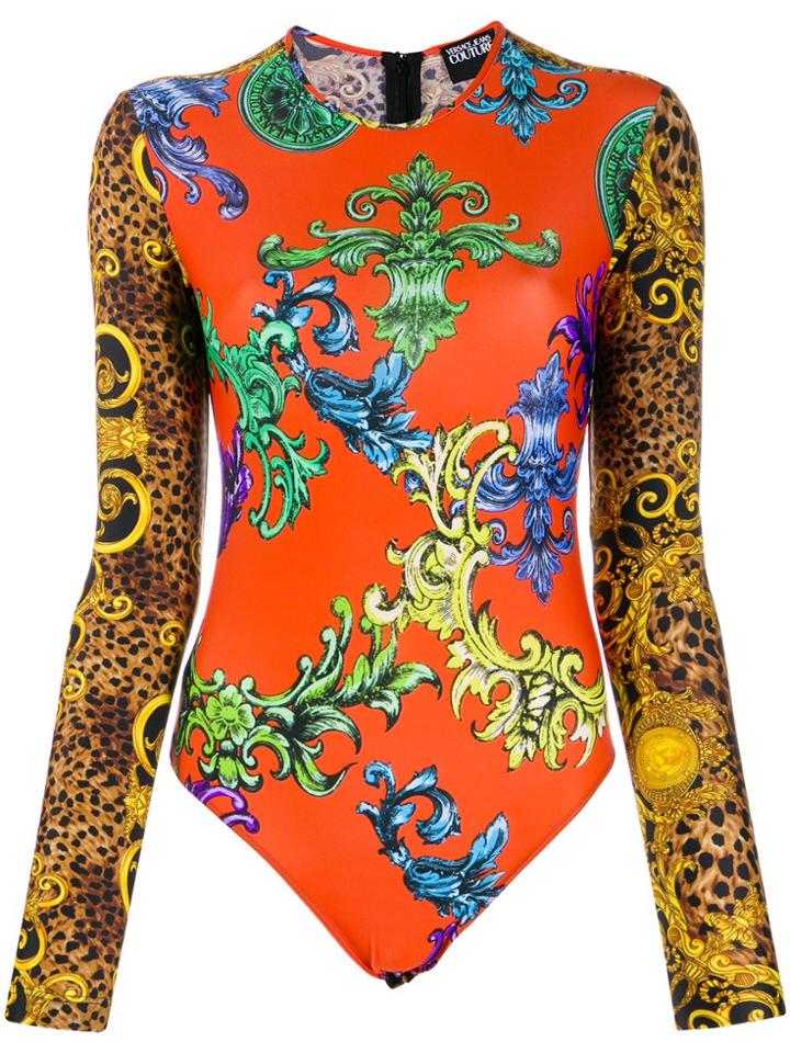 Versace Jeans Couture Baroque-print Body - Orange