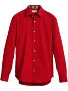 Burberry Check Detail Shirt - Red