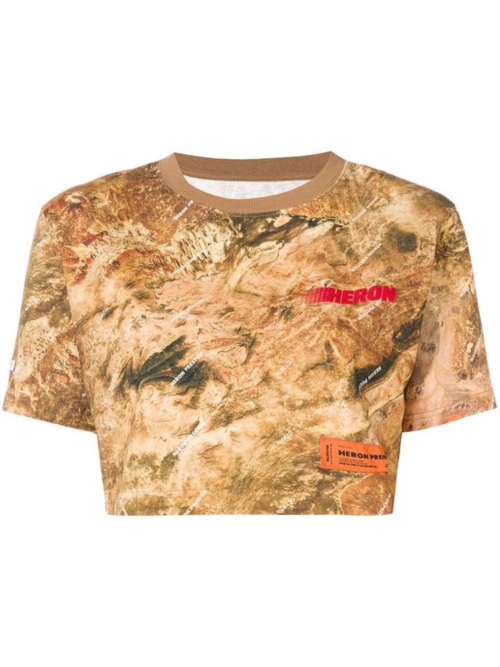 Heron Preston Cropped T-shirt - Brown
