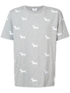 Thom Browne Hector Embroidery Shortsleeved T-shirt - Grey