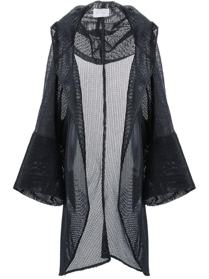 Strateas Carlucci Oversized Hooded Jacket, Women's, Black, Cotton/wool