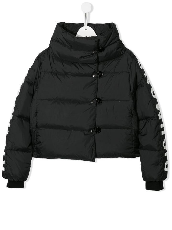 John Richmond Junior Teen Logo Down Jacket - Black
