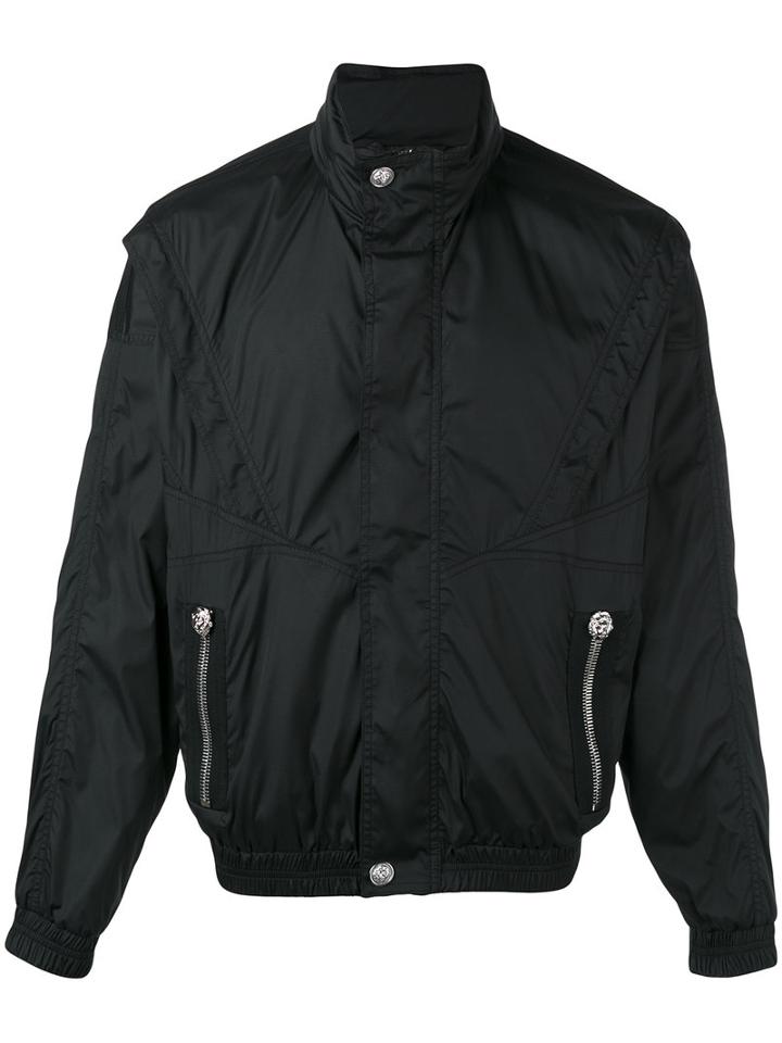 Versus Roll Neck Jacket, Men's, Size: 52, Black, Nylon/spandex/elastane/polyester