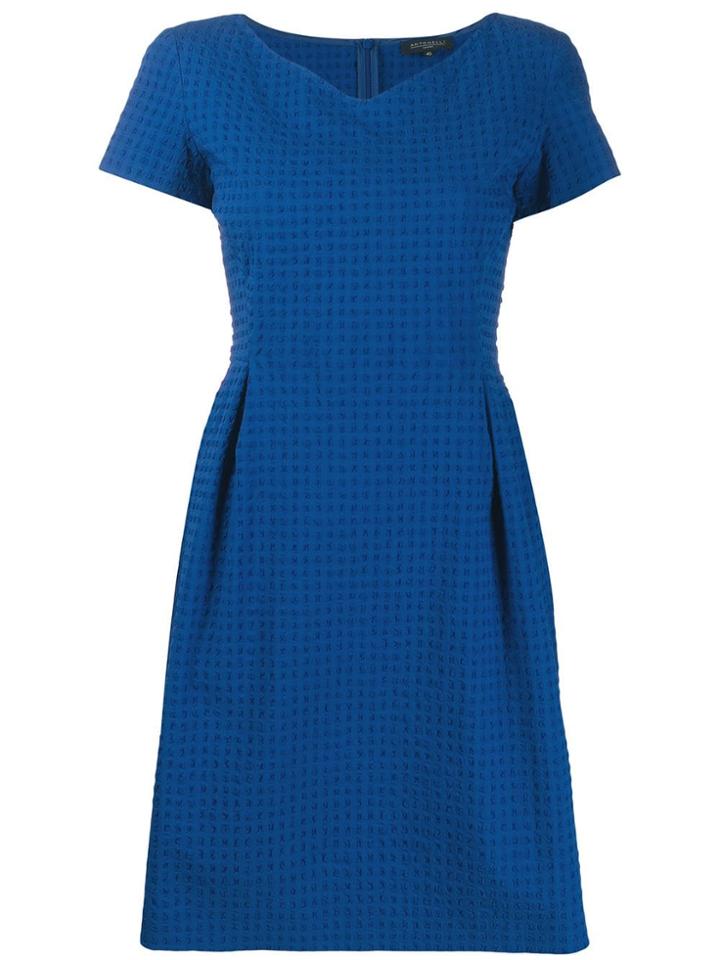 Antonelli Textured Flared Dress - Blue