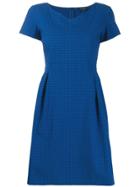 Antonelli Textured Flared Dress - Blue