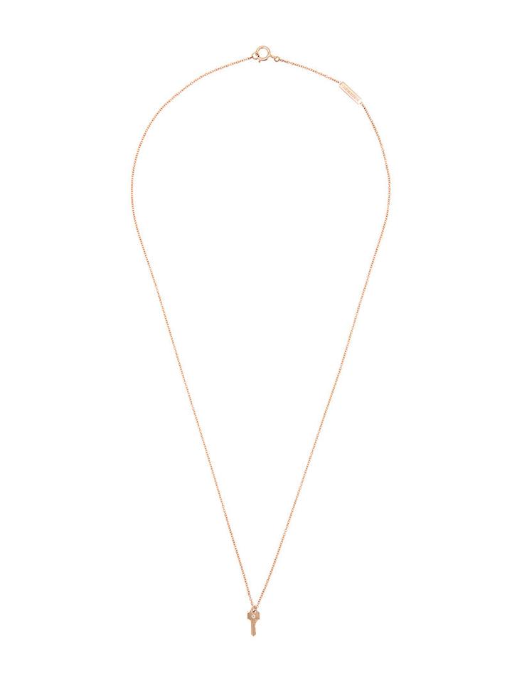 Lauren Klassen Tiny Key Necklace, Women's, Yellow/orange