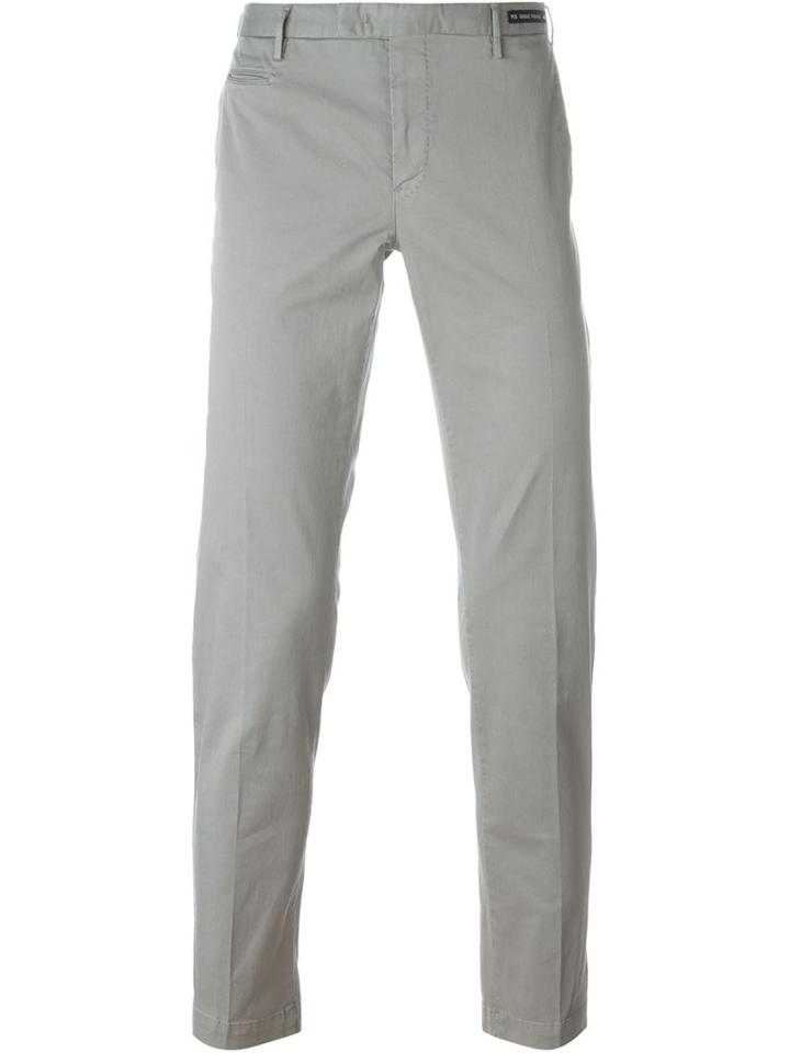 Pt01 Slim Fit Chinos, Men's, Size: 52, Grey, Cotton/spandex/elastane