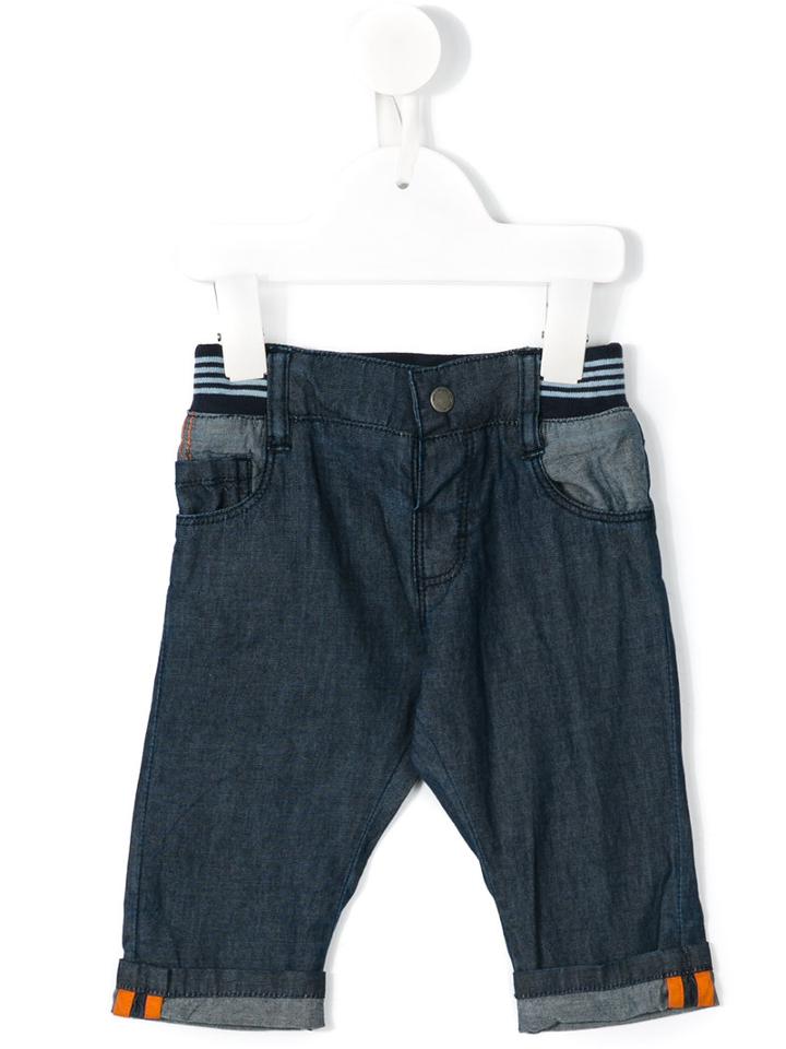 Boss Kids - Elastic Waistband Jeans - Kids - Cotton - 12 Mth, Blue