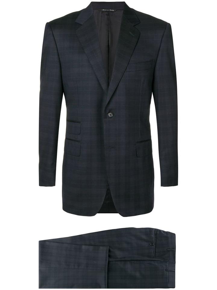 Canali Formal Checked Suit - Blue