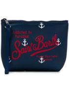 Mc2 Saint Barth Logo Print Wash Bag - Blue