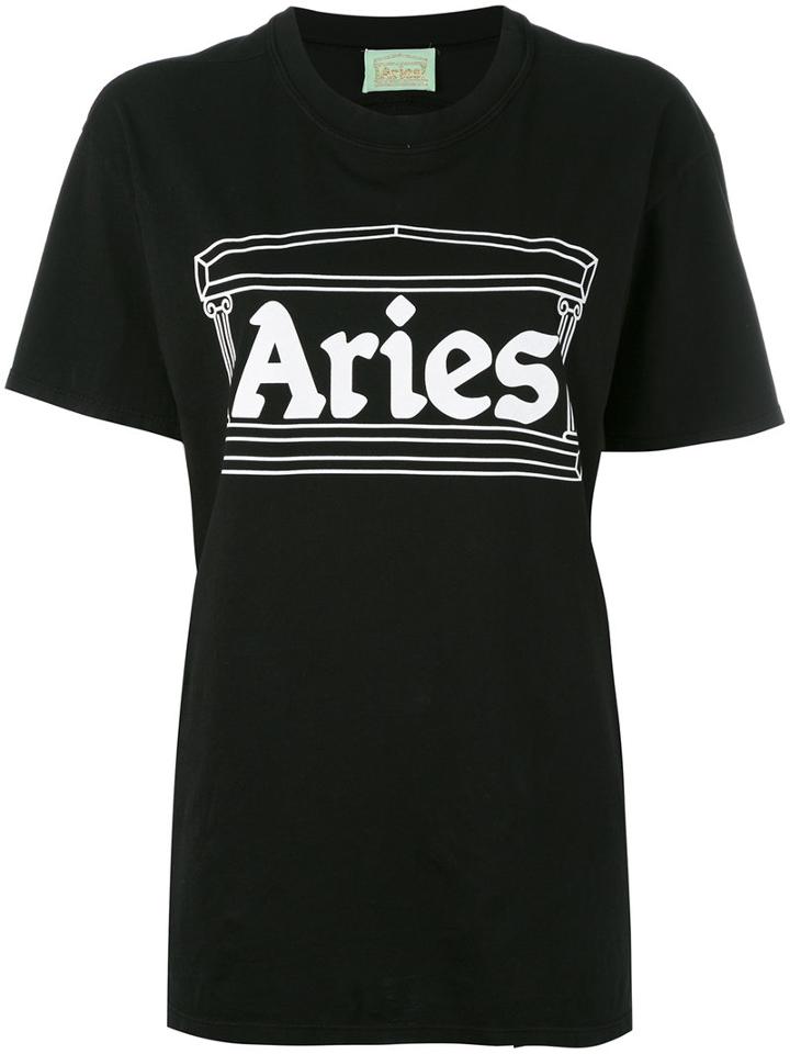 Aries - Logo Printed T-shirt - Women - Cotton - 2, Women's, Black, Cotton