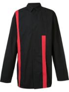 D-gnak Colour Block Striped Shirt, Men's, Size: 52, Black, Cotton