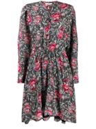 Isabel Marant Étoile Yandra Floral Print Dress - Black