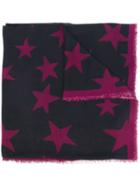 Stella Mccartney Star Print Scarf, Women's, Black, Modal/silk