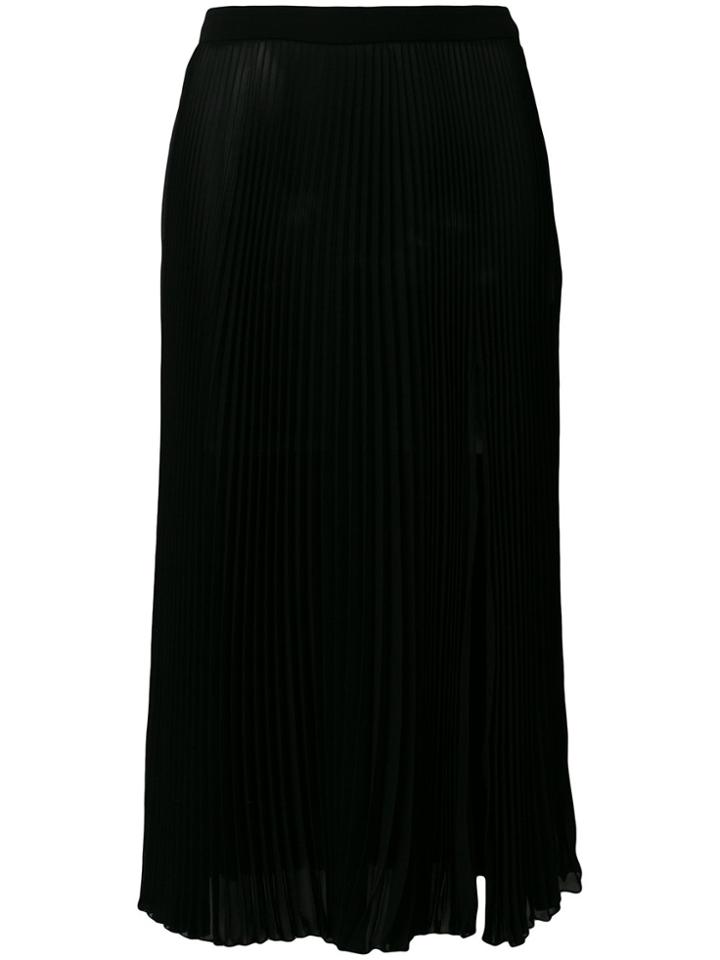 Versace Pleated Midi Skirt - Black