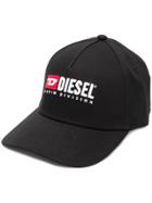 Diesel Embroidered Logo Baseball Cap - Black