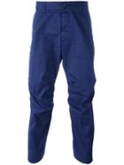 Dsquared2 Cropped Straight Fit Trousers, Men's, Size: 48, Blue, Cotton/spandex/elastane