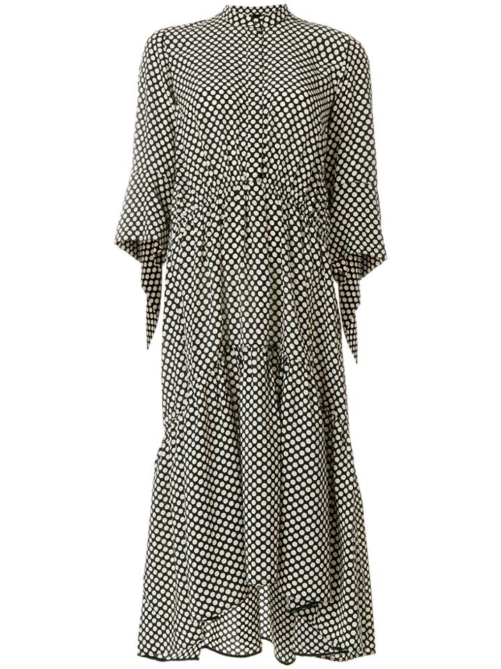 Petar Petrov Polka Dot Print Dress - Black