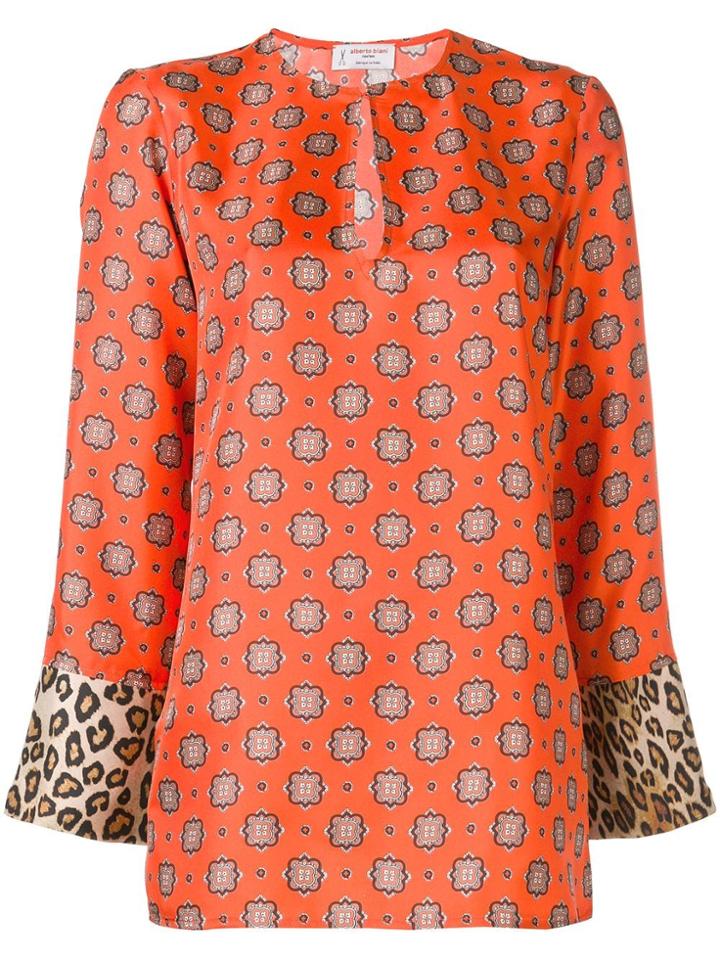 Alberto Biani Printed Blouse - Orange