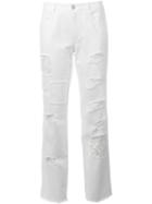 Ermanno Scervino Lace Patch Straight Trousers