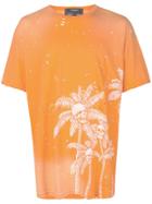 Dom Rebel Skull Palm T-shirt - Orange