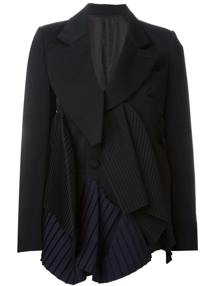 Facetasm Asymmetric Pleated Blazer