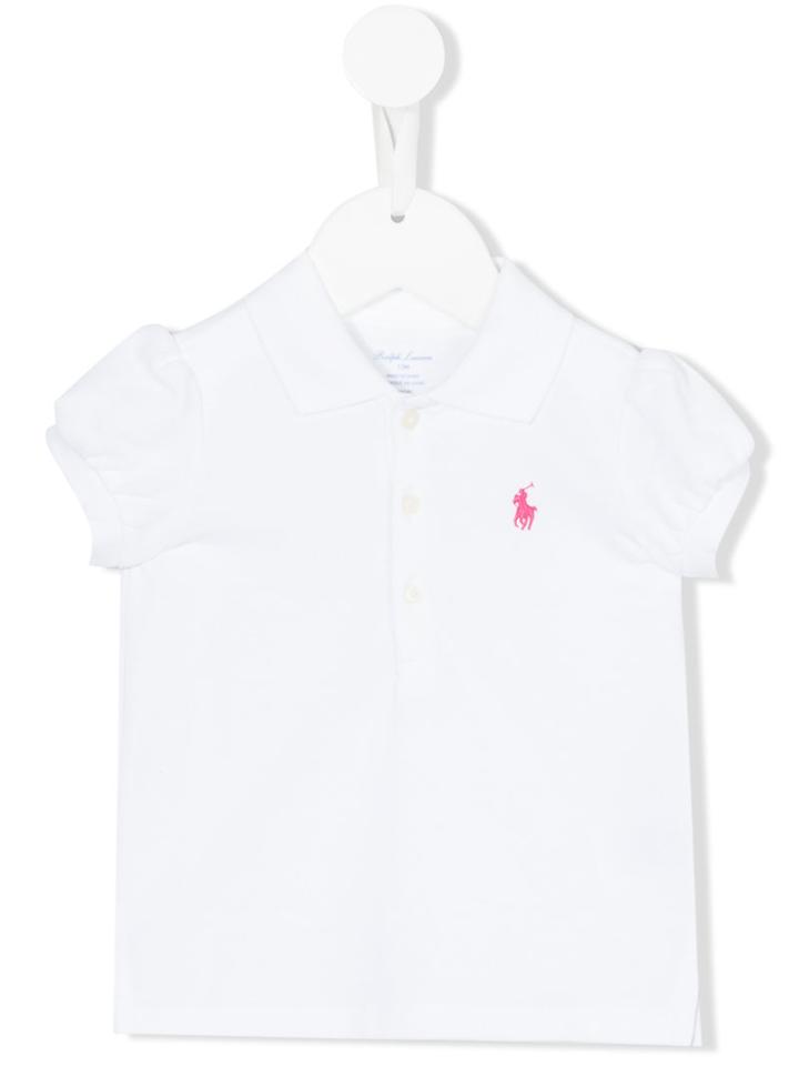 Ralph Lauren Kids - Puff Sleeve Polo Shirt - Kids - Cotton - 9 Mth, White