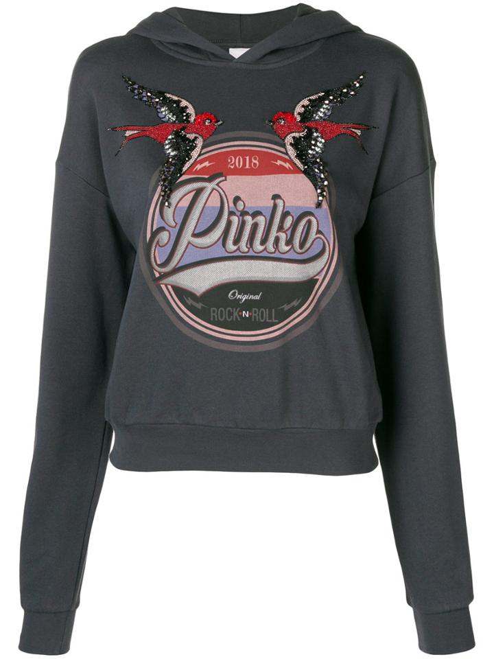 Pinko Logo Hoodie - Blue