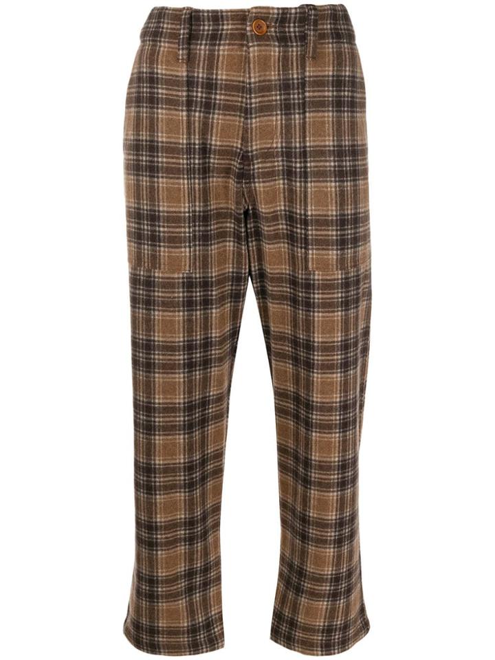 Jejia Check Print Trousers - Neutrals