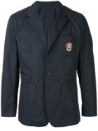 Kent & Curwen Logo Embroidered Blazer - Blue