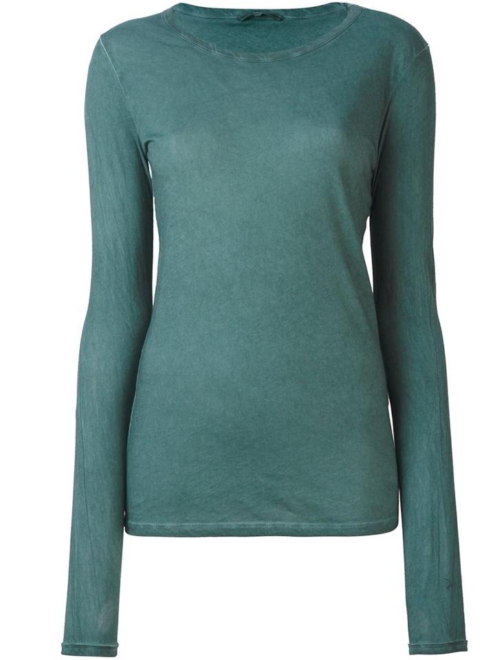 Humanoid 'janes' Long Sleeve T-shirt, Women's, Size: Large, Green, Cotton