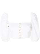 For Love And Lemons Cropped Corset - White