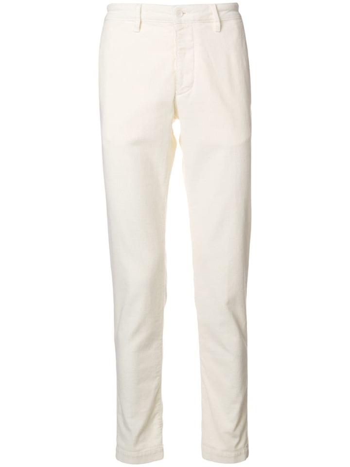 Al Duca D'aosta 1902 Slim-fit Corduroy Trousers - White