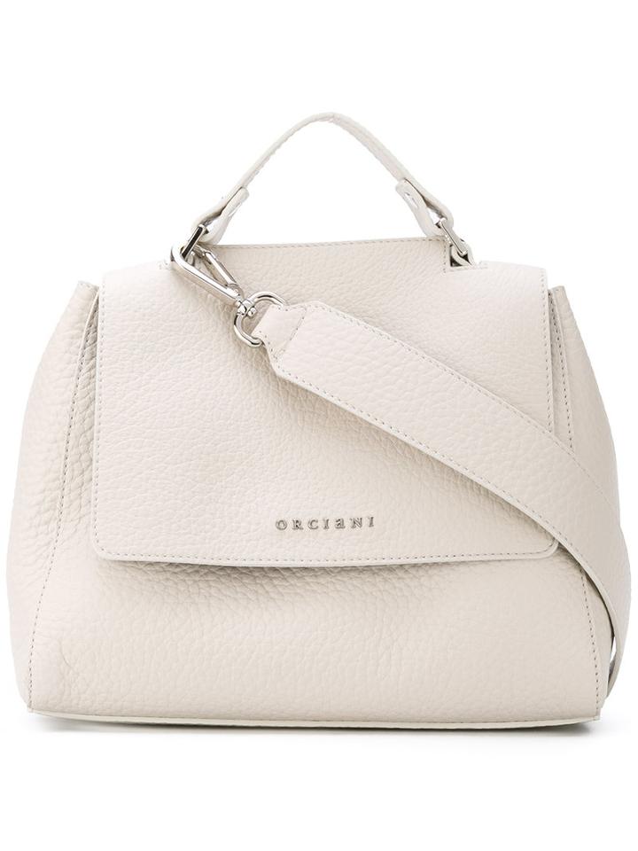 Orciani - Logo Plaque Tote Bag - Women - Leather - One Size, Nude/neutrals, Leather
