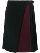 Versace Asymmetric Pleated Skirt - Black
