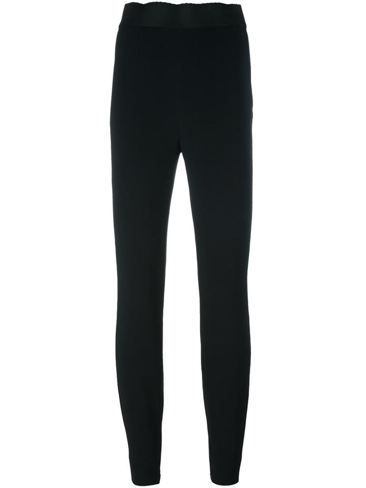 Dolce & Gabbana High Waisted Leggings, Women's, Size: 38, Black, Viscose/acetate/spandex/elastane